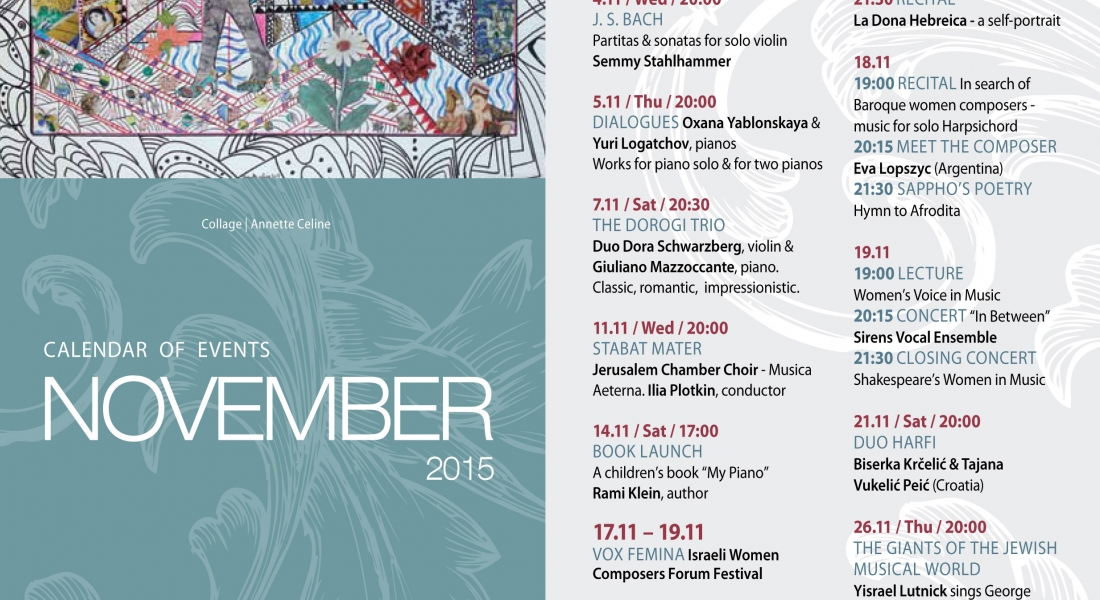 Calendar of Events, November 2015