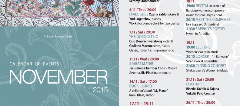 Calendar of Events, November 2015